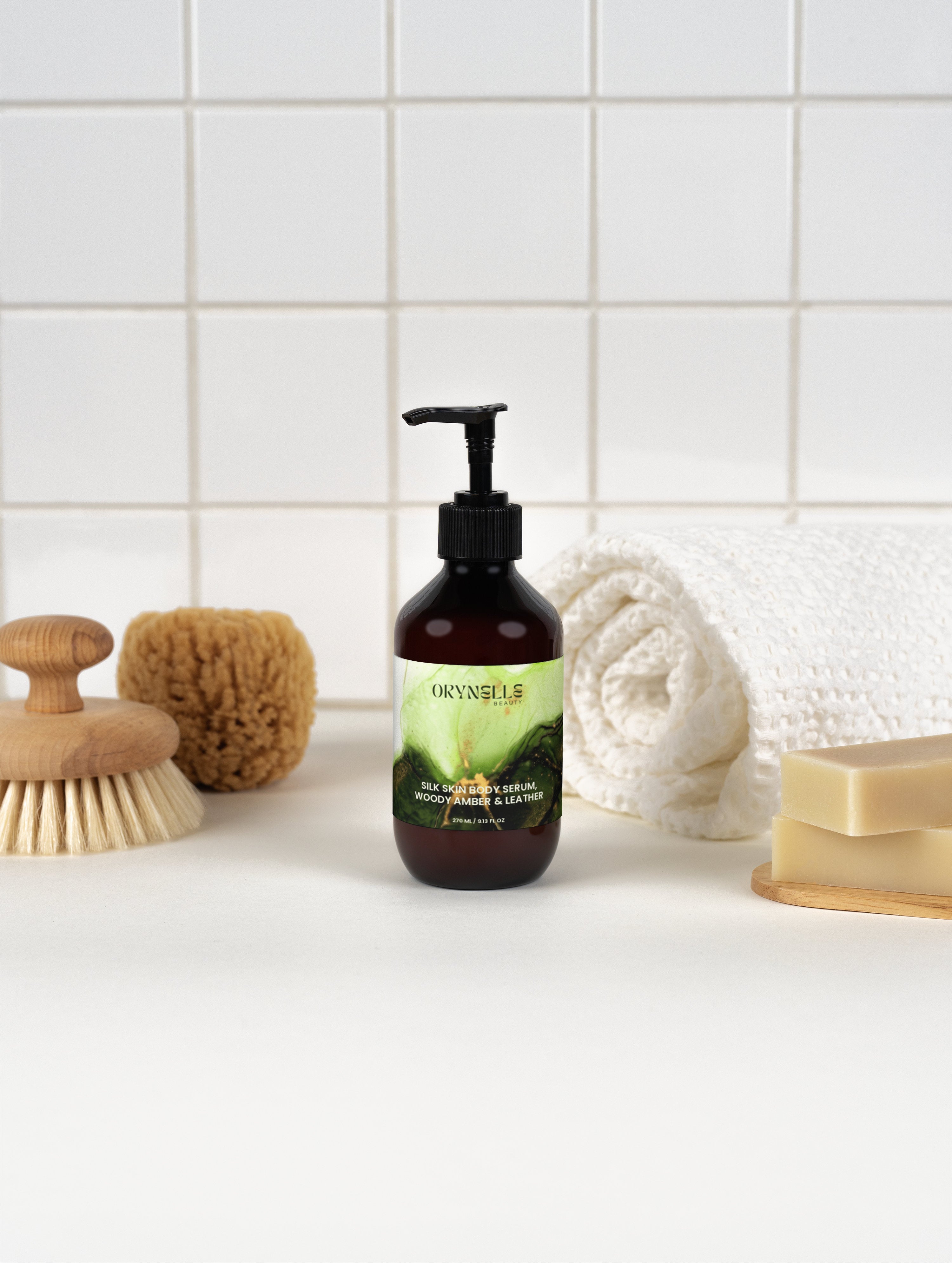Silk Skin Body Serum, Woody Amber & Leather